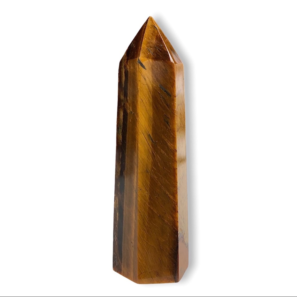 Tiger’s Eye Stone Healing Crystal Pyramid Tower Wand Point Obelisk beautiful